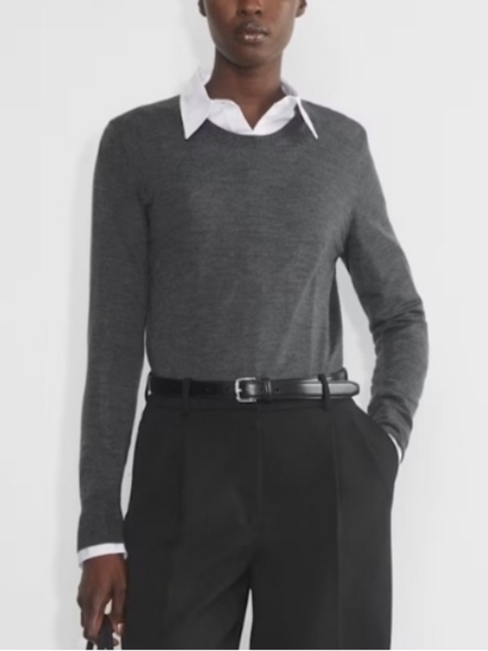 Aritzia Babaton| Charcoal Gray Crewneck Sweater
